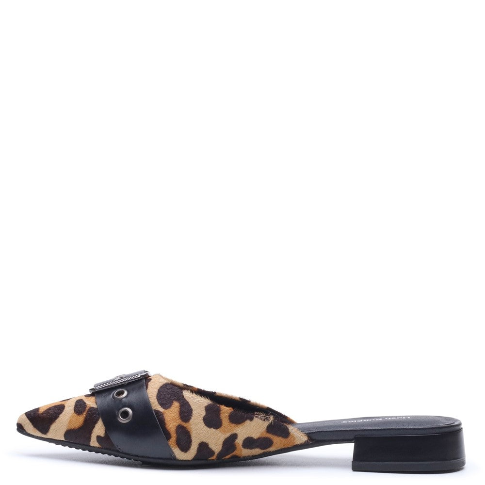 Slip On Ladies Shoes Leopard Hush Puppies VESPER MULE