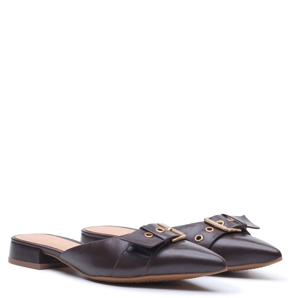 Slip On Ladies Shoes Brown Hush Puppies VESPER MULE