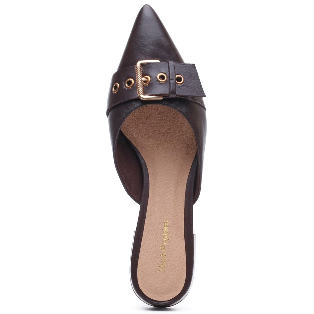 Slip On Ladies Shoes Brown Hush Puppies VESPER MULE