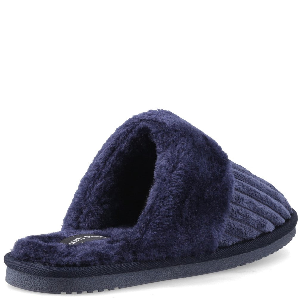 Classic Ladies Slippers Navy Hush Puppies Arianna Cord Slipper