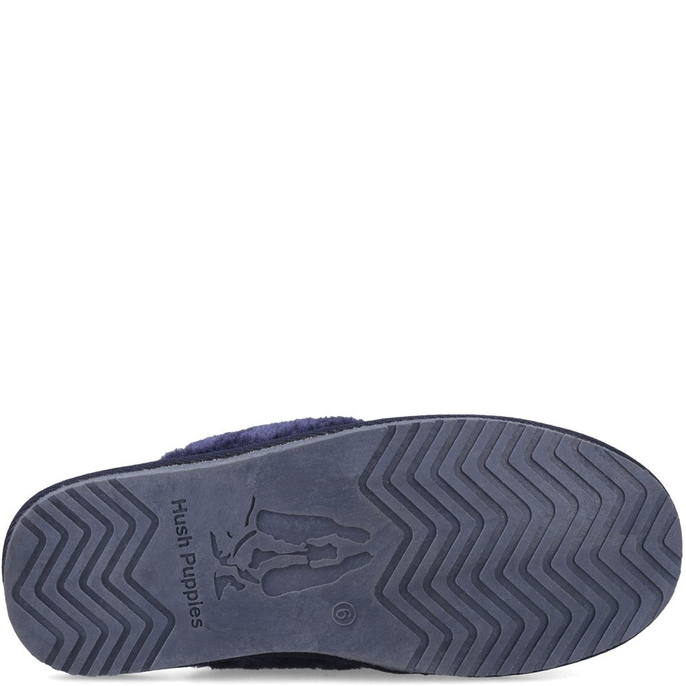 Classic Ladies Slippers Navy Hush Puppies Arianna Cord Slipper