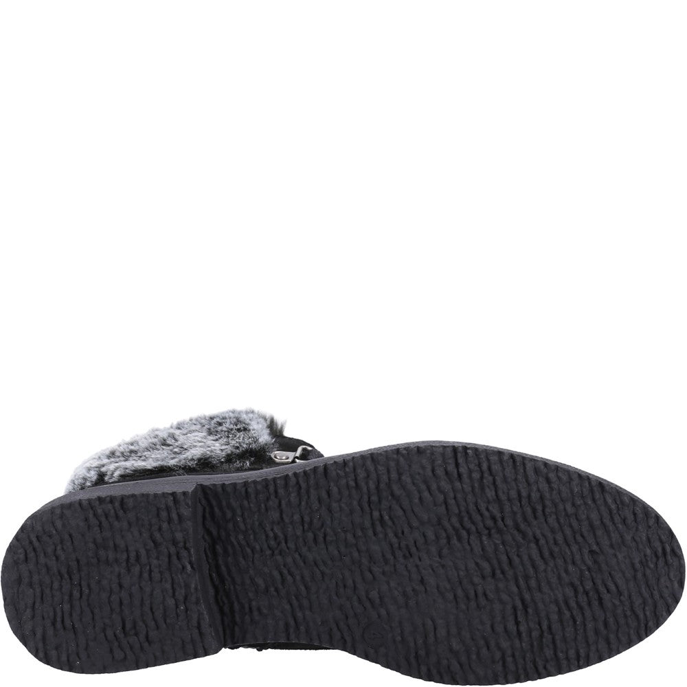 Ladies Ankle Boots Black Hush Puppies Florence Wide Fit Boot