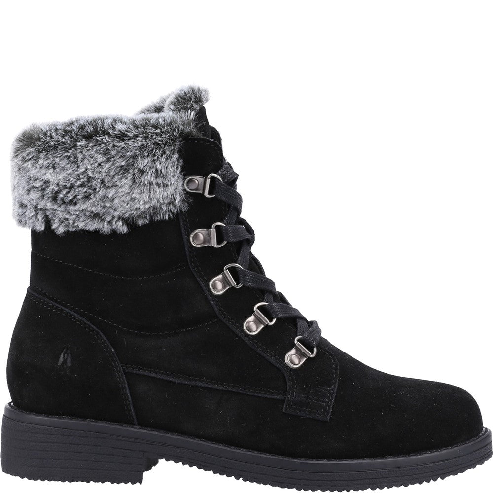 Ladies Ankle Boots Black Hush Puppies Florence Wide Fit Boot
