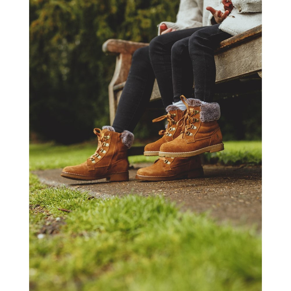 Ladies Ankle Boots Tan Hush Puppies Florence Wide Fit Boot