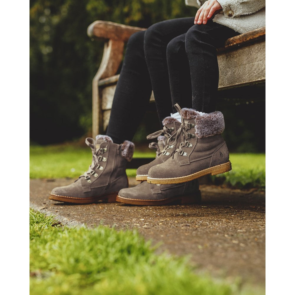 Ladies Ankle Boots Taupe Hush Puppies Florence Wide Fit Boot
