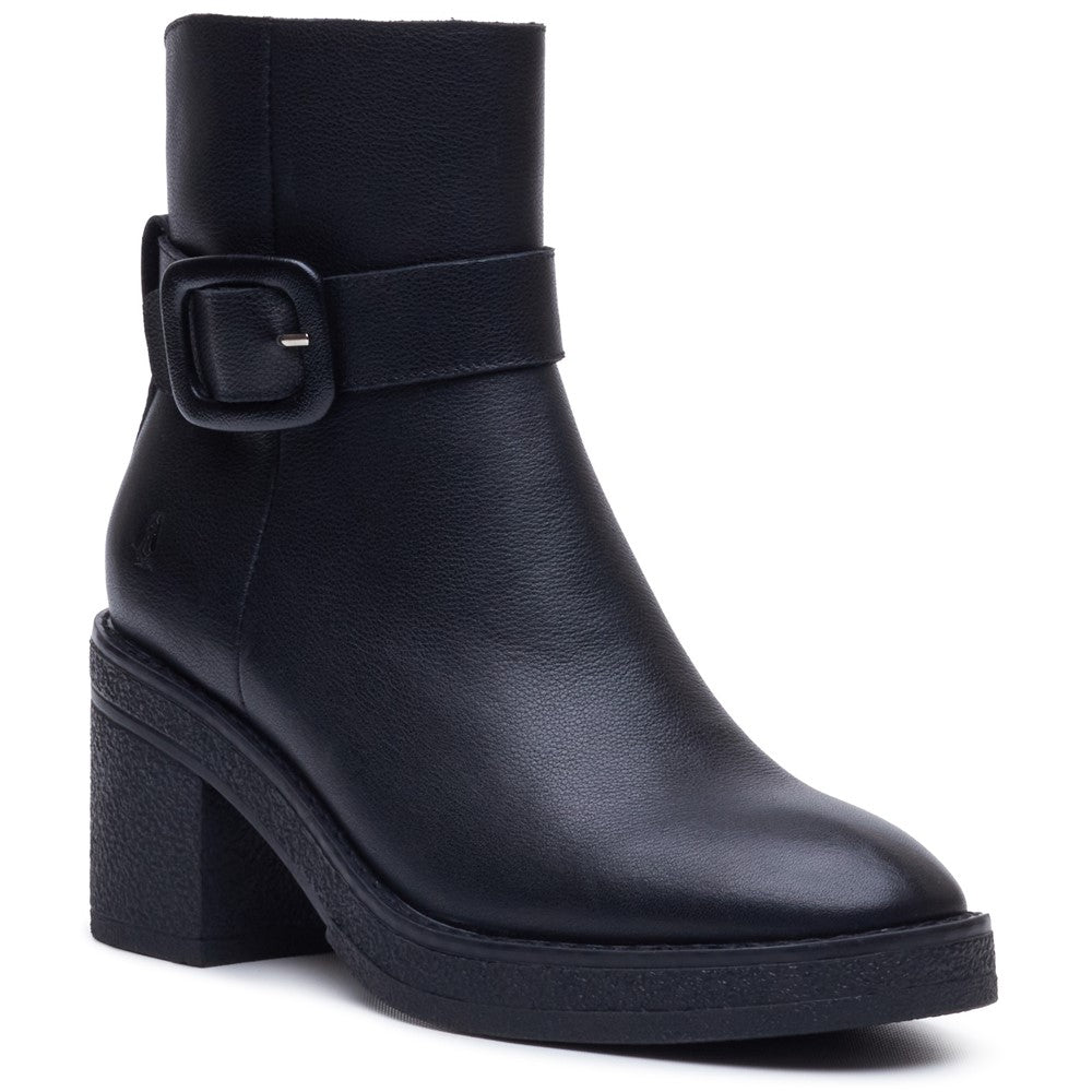 Ladies Ankle Boots Black Hush Puppies Fearne Leather Boot