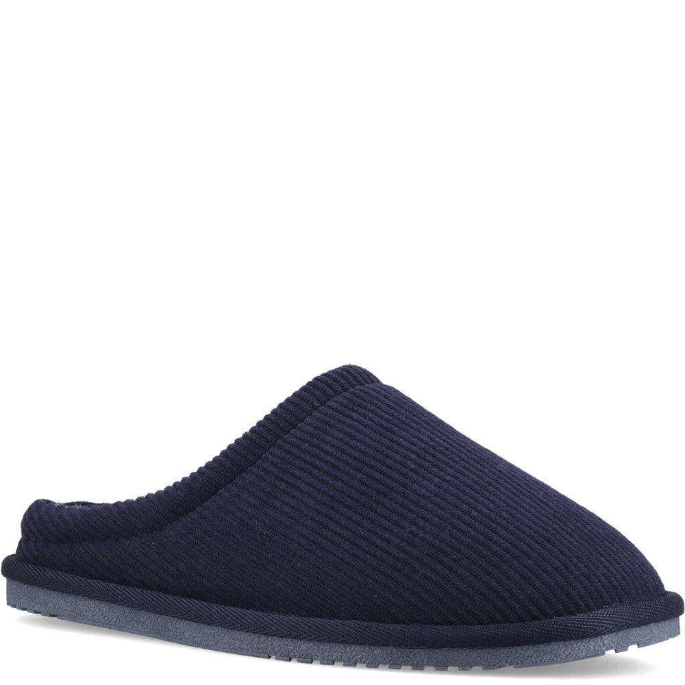 Classic Mens Slippers Navy Hush Puppies Calvin Slipper