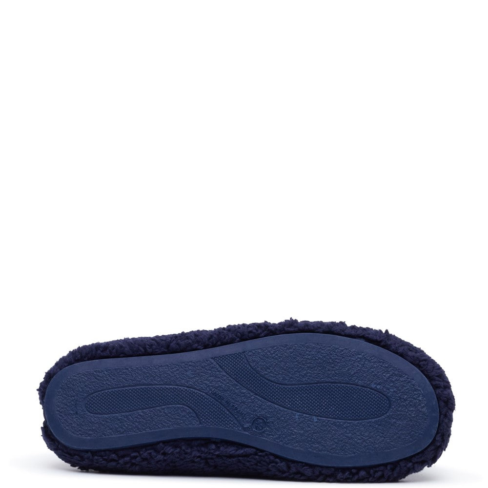 Classic Mens Slippers Navy Hush Puppies Good Teddy Slipper