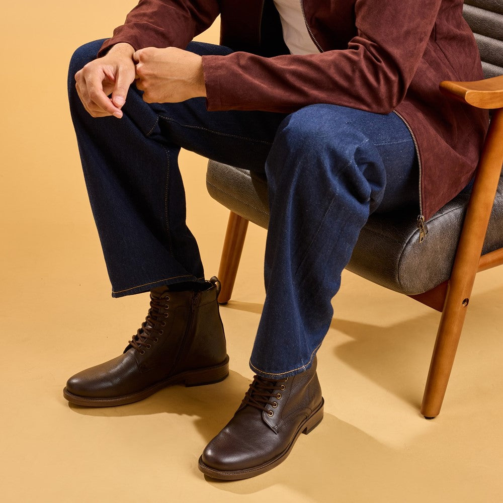 Mens Boots Brown Hush Puppies Irwin Boot