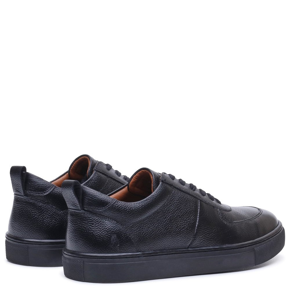 Mens Sports Black Hush Puppies Ciro Trainer