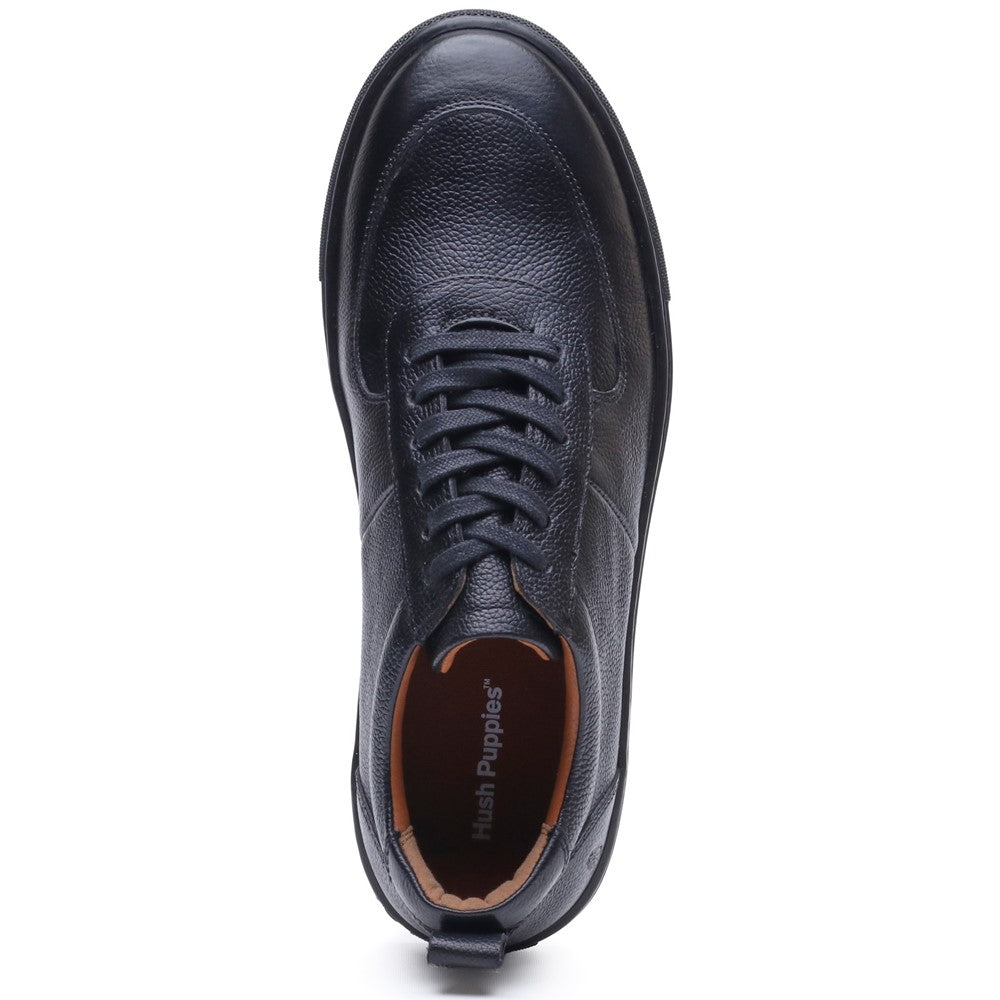 Mens Sports Black Hush Puppies Ciro Trainer