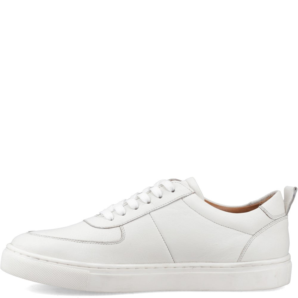 Mens Sports White Hush Puppies Ciro Trainer