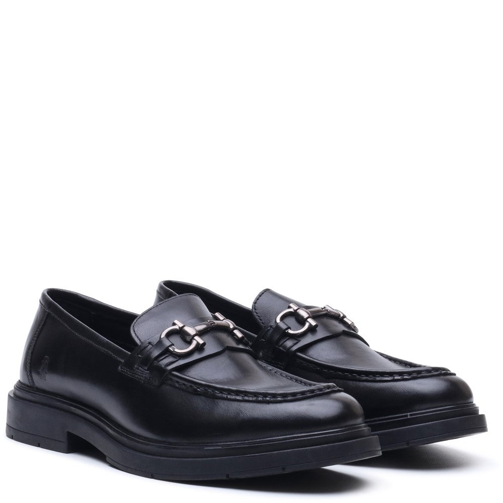 Mens Formal Slip On Shoes Black Hush Puppies Edgar Loafer