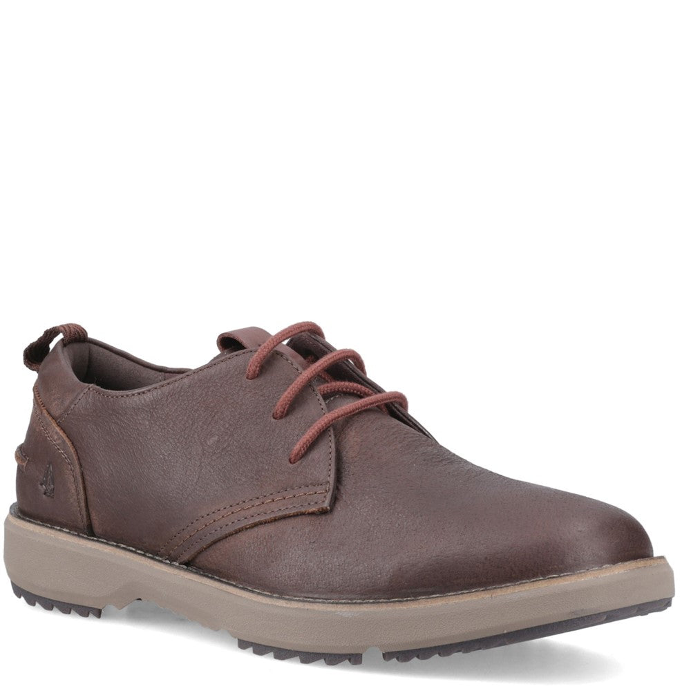 Mens Classic Lace Shoes Brown Hush Puppies Scotty Lace Up