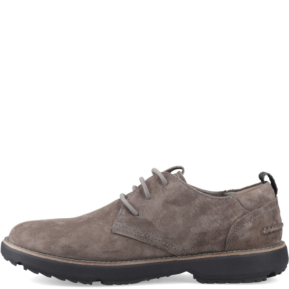 Mens Classic Lace Shoes Grey Hush Puppies Scotty Lace Up