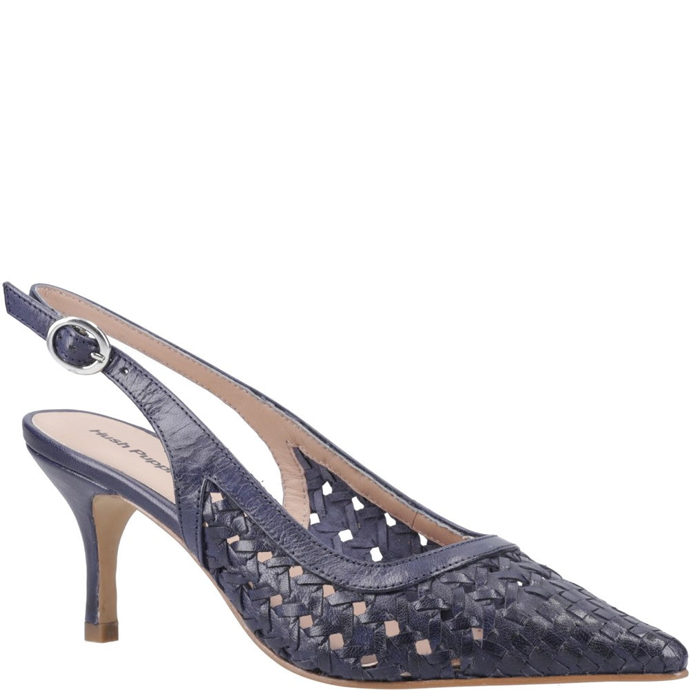 Ladies Heels Navy Hush Puppies DALIA KITTEN HEEL