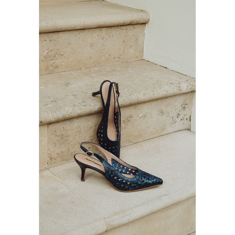 Ladies Heels Navy Hush Puppies DALIA KITTEN HEEL