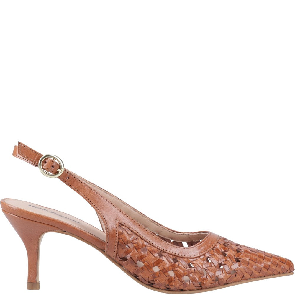 Ladies Heels Tan Hush Puppies DALIA KITTEN HEEL