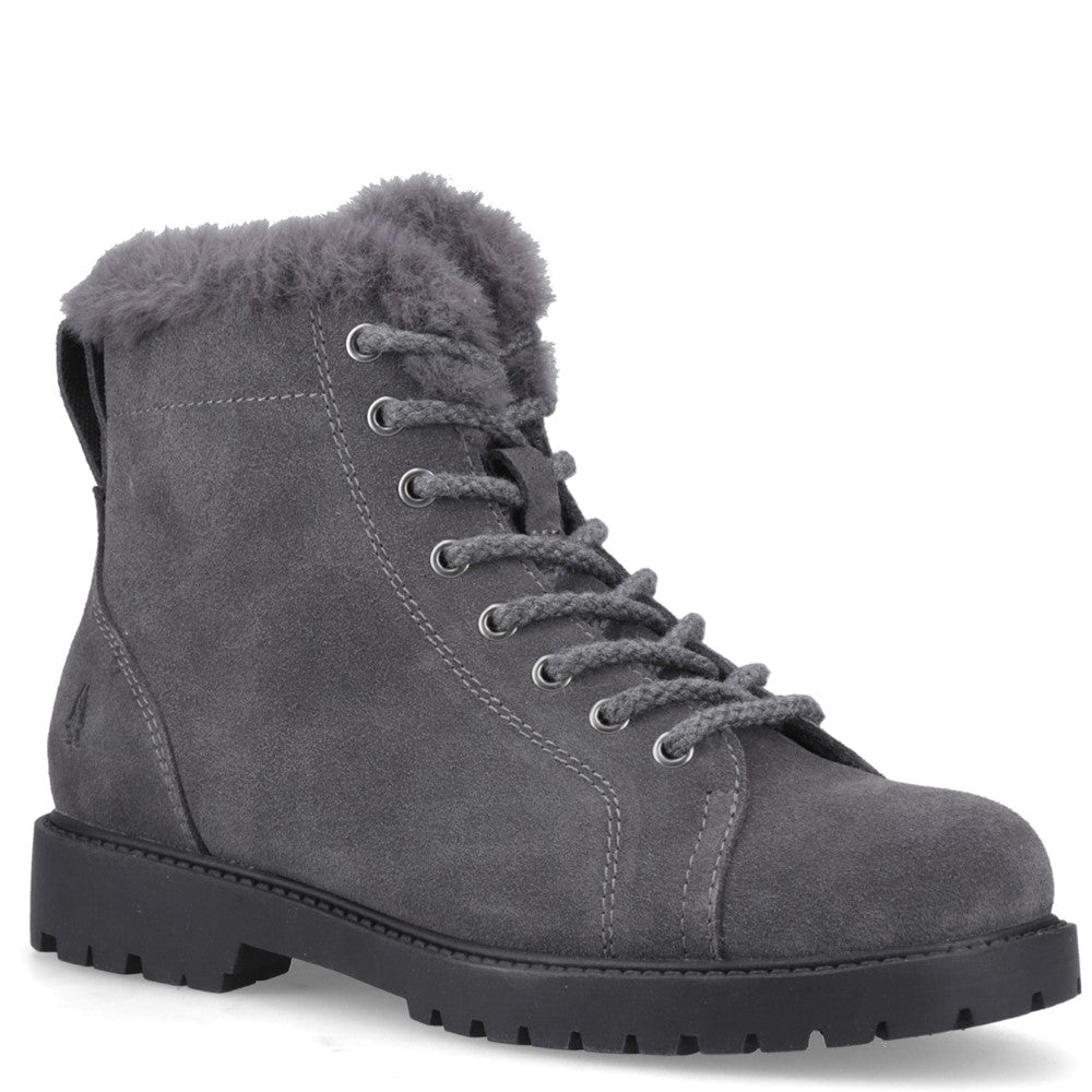 Ladies Ankle Boots Grey Hush Puppies HYACINTH LACE BOOT