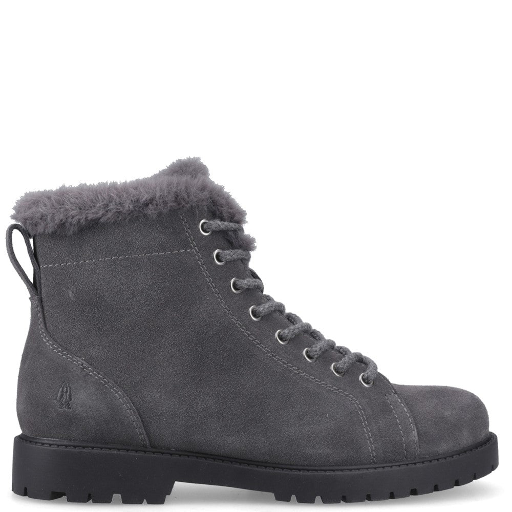 Ladies Ankle Boots Grey Hush Puppies HYACINTH LACE BOOT