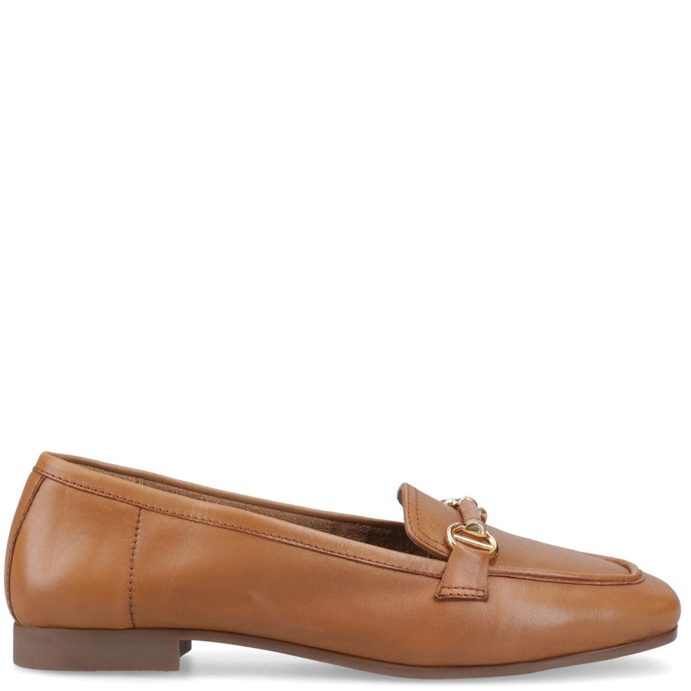 Slip On Ladies Shoes Tan Hush Puppies SUTTON SNAFFLE LOAFER