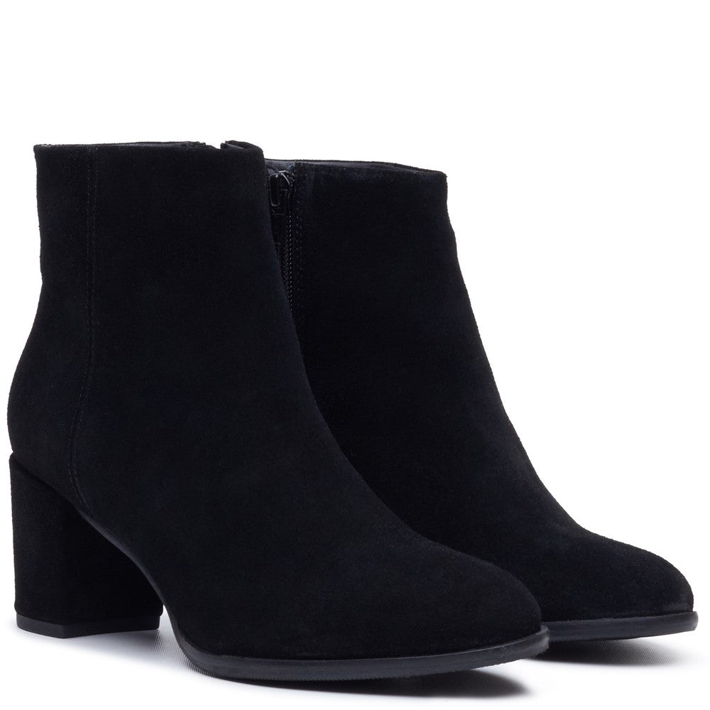 Ladies Ankle Boots Black Hush Puppies CLARIDY SUEDE BOOT