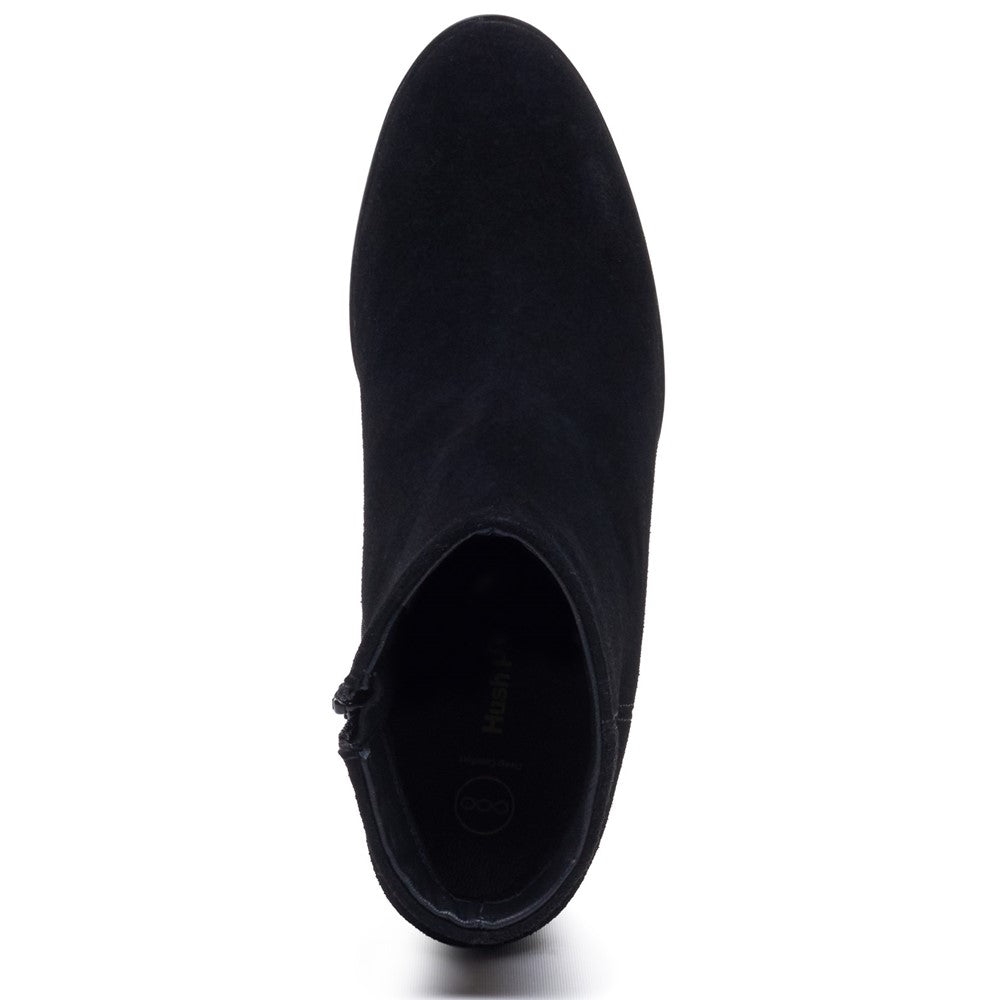 Ladies Ankle Boots Black Hush Puppies CLARIDY SUEDE BOOT