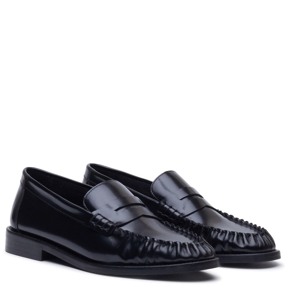 Slip On Ladies Shoes Black Hush Puppies DELPHINE LOAFER