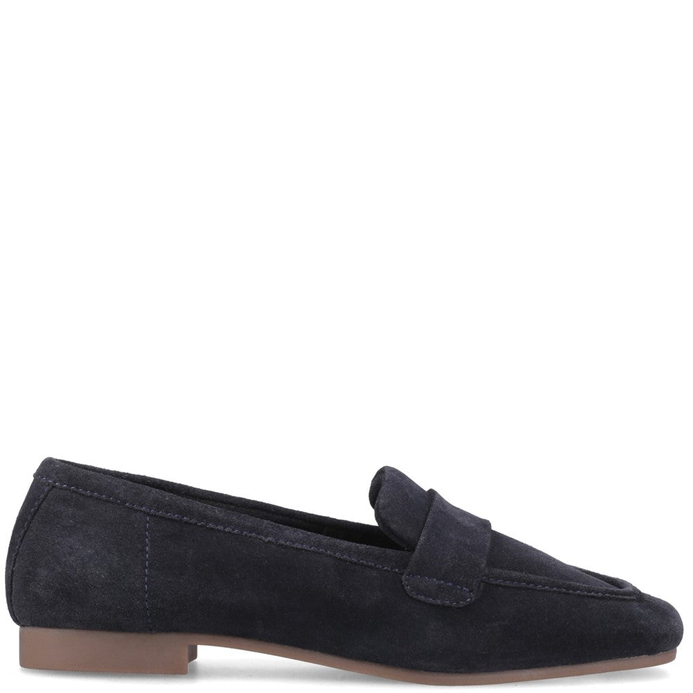 Slip On Ladies Shoes Navy Hush Puppies Sutton Suede Loafer