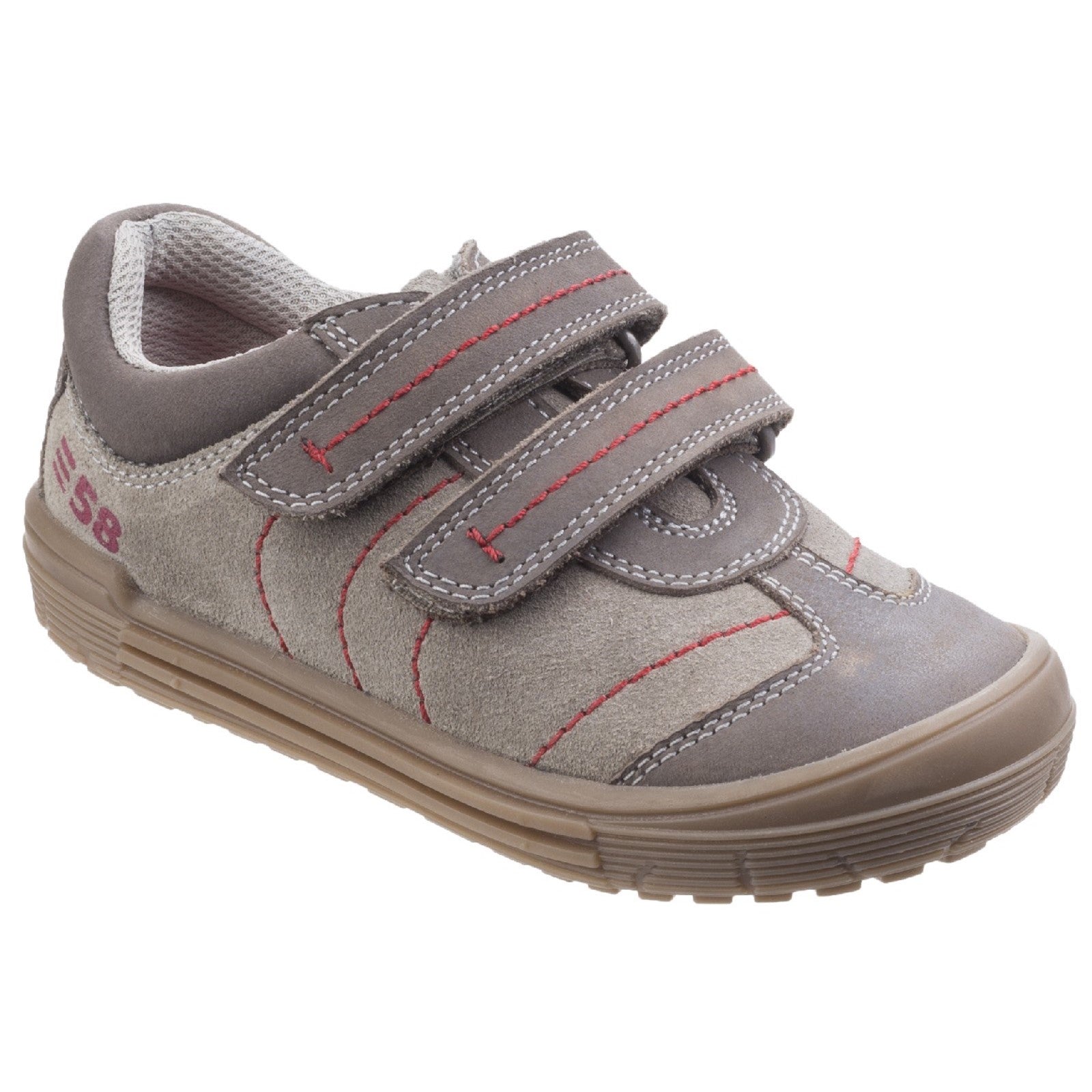 BOYS SUMMER Taupe Hush Puppies Finn Touch Fastening Shoe