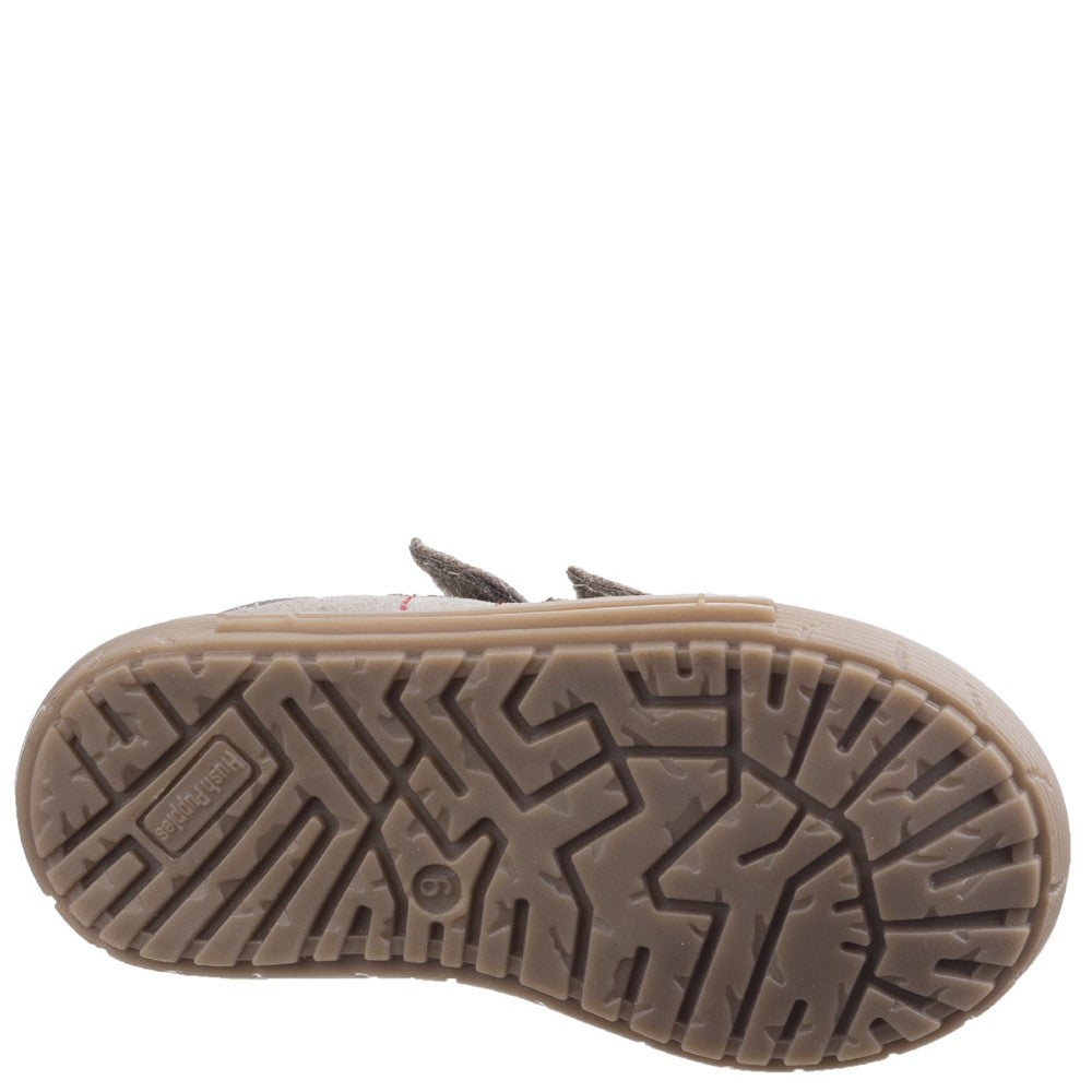 BOYS SUMMER Taupe Hush Puppies Finn Touch Fastening Shoe