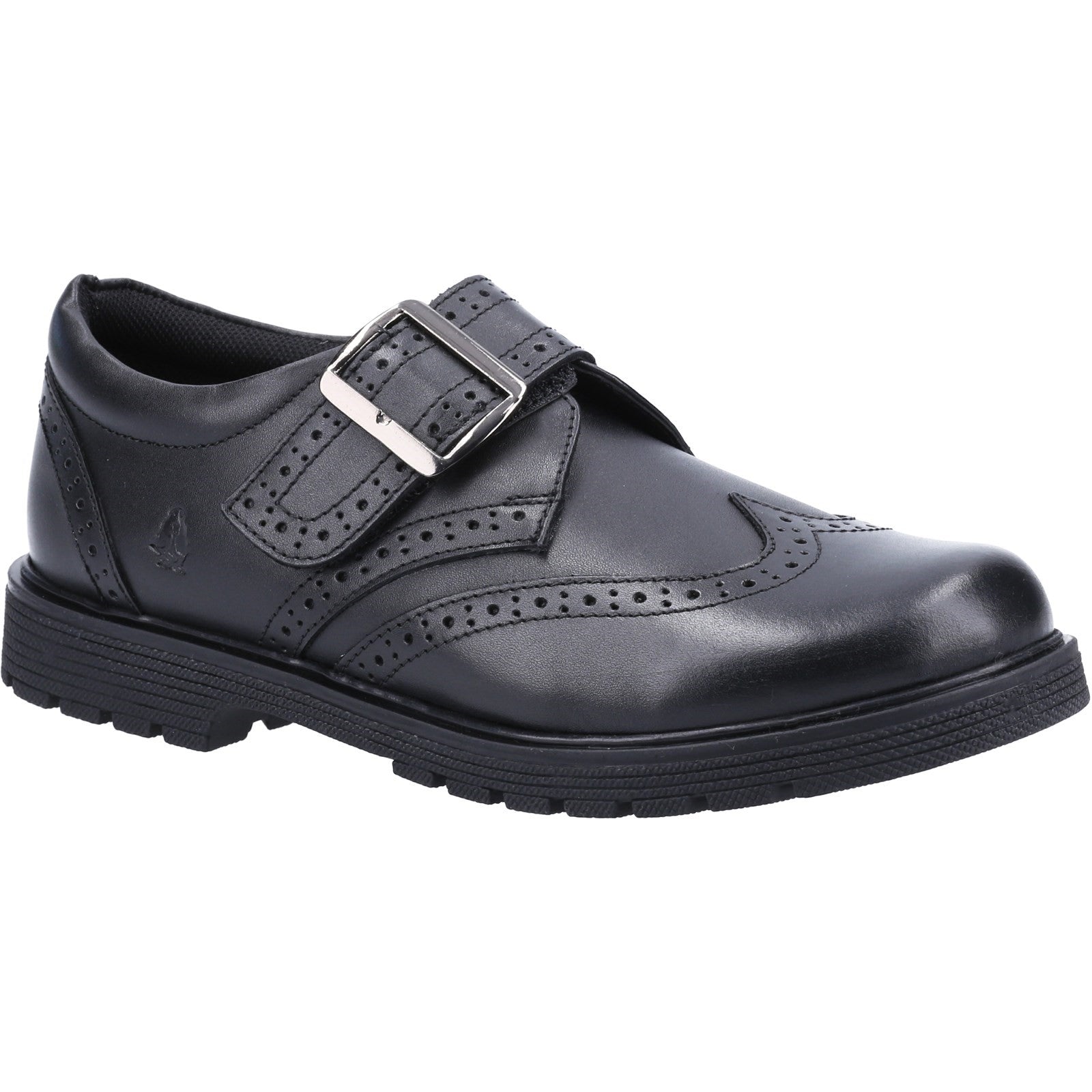 Girls BTS Black Hush Puppies Rhiannon Junior School Shoe