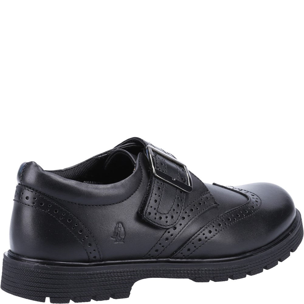 Girls BTS Black Hush Puppies Rhiannon Junior School Shoe
