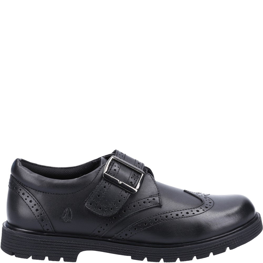 Girls BTS Black Hush Puppies Rhiannon Junior School Shoe