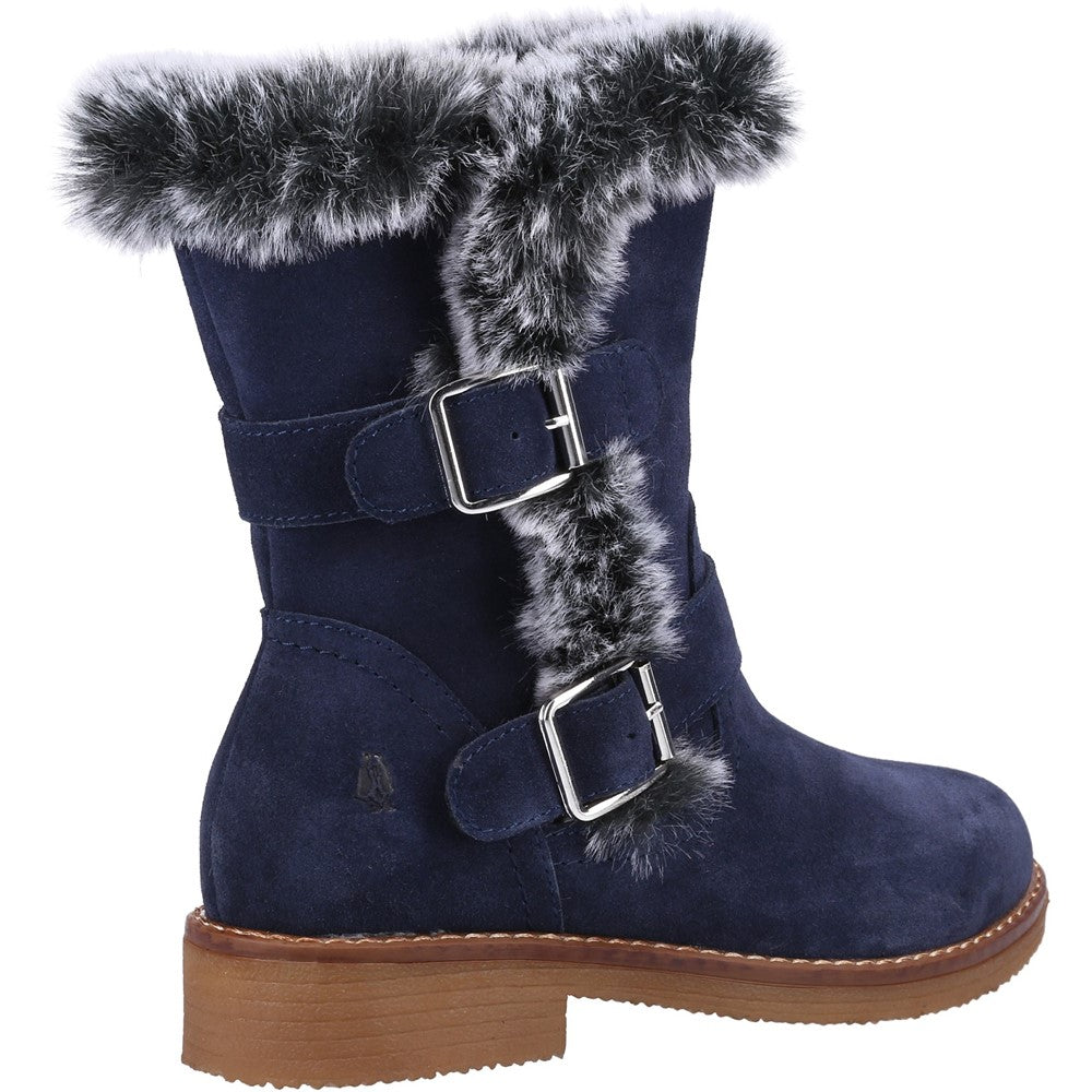 Ladies Ankle Boots Navy Hush Puppies Macie Mid Boot
