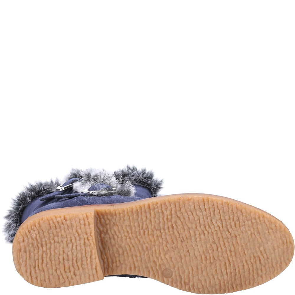 Ladies Ankle Boots Navy Hush Puppies Macie Mid Boot