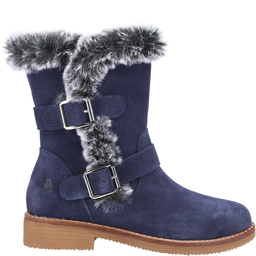 Ladies Ankle Boots Navy Hush Puppies Macie Mid Boot