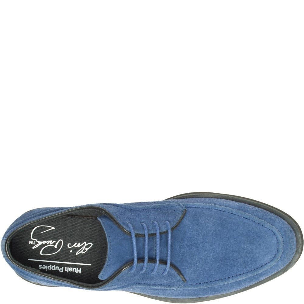 Slip On Mens Summer Blue Suede Hush Puppies Elvis Oxford Shoe