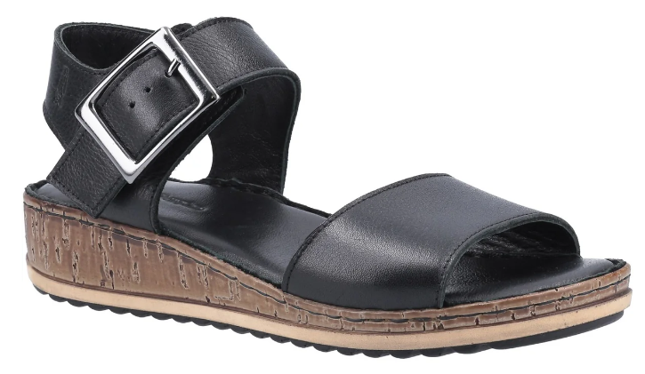 Black Wide Fit Sandals | Womens Wide Fit Shoes