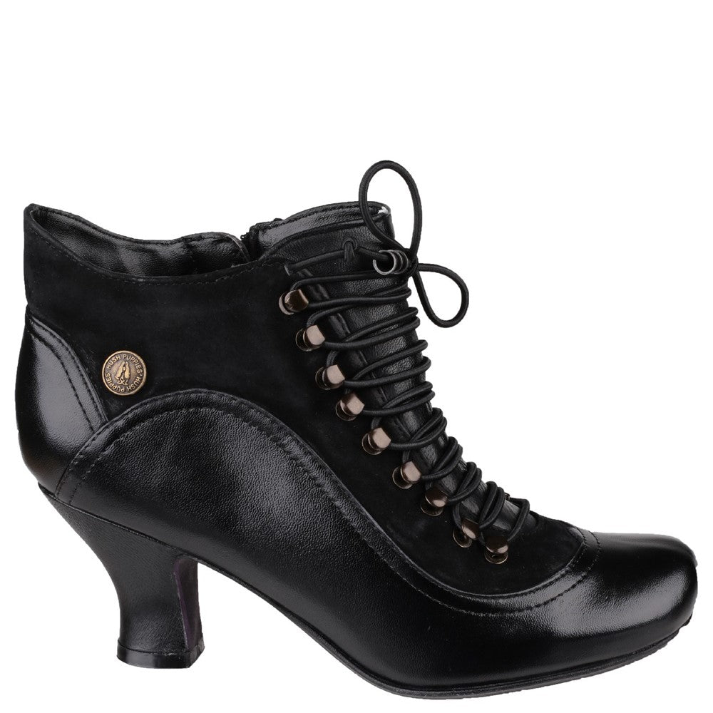 Ladies Ankle Boots Black Hush Puppies Vivianna Heeled Boot