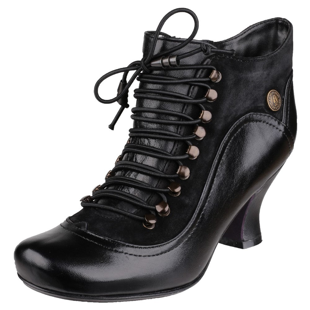 Ladies Ankle Boots Black Hush Puppies Vivianna Heeled Boot