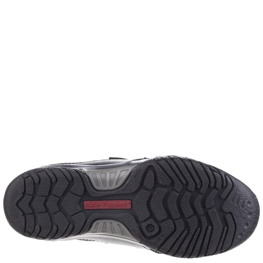 Boys BTS FLFR Black Hush Puppies Jezza Senior School Shoe