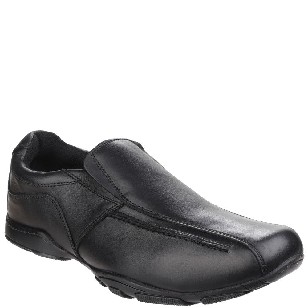 Boys BTS FLFR Black Hush Puppies Bespoke Senior School Shoe