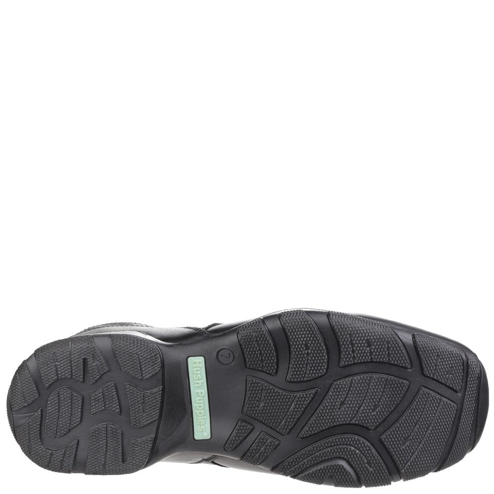 Boys BTS FLFR Black Hush Puppies Bespoke Senior School Shoe