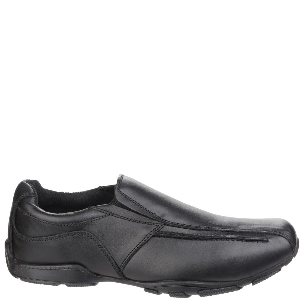 Boys BTS FLFR Black Hush Puppies Bespoke Senior School Shoe