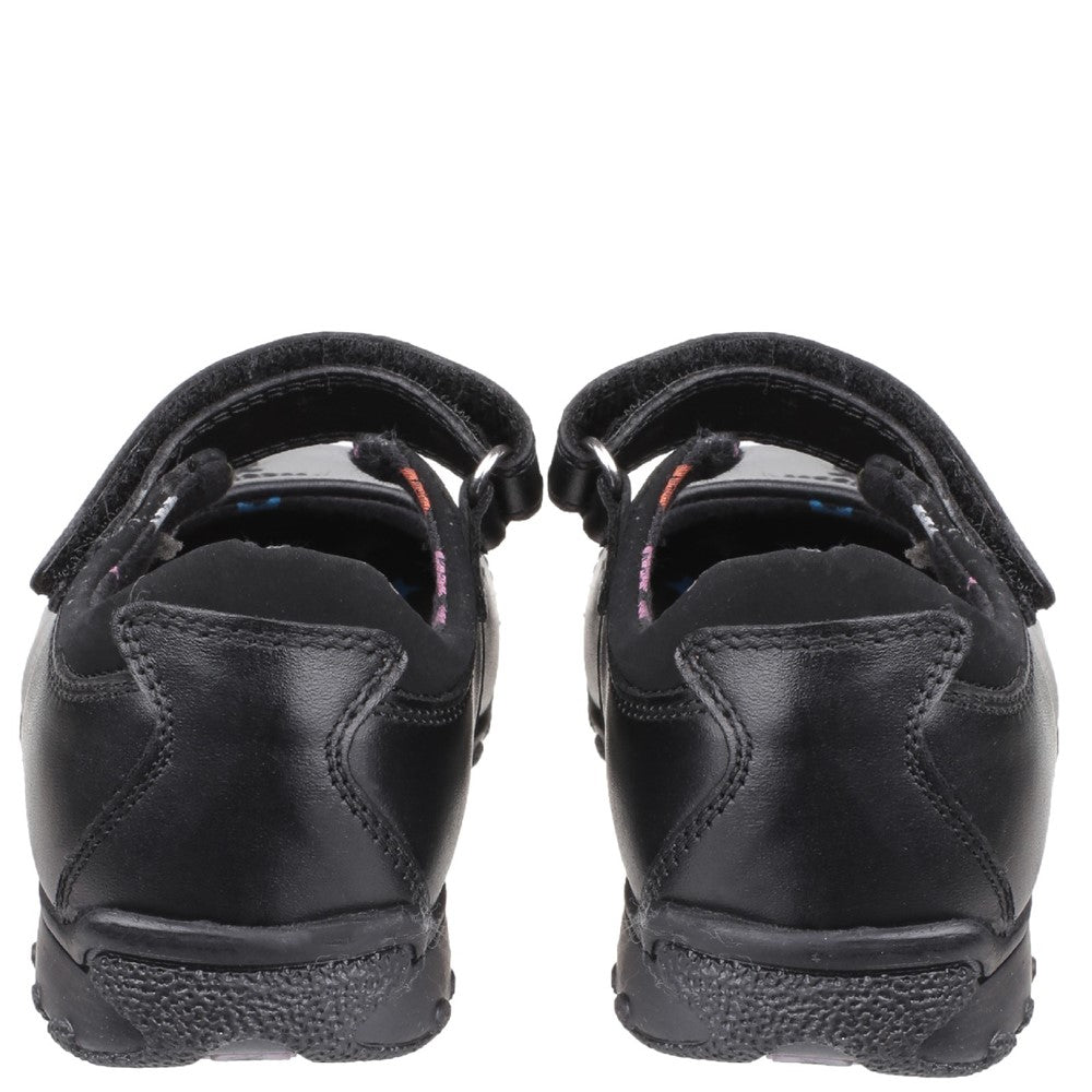 Girls BTS FLFR Black Hush Puppies Clare Senior School Shoe