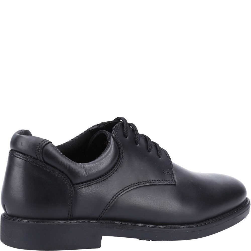 Boys BTS FLFR Black Hush Puppies Tim Senior School Shoe