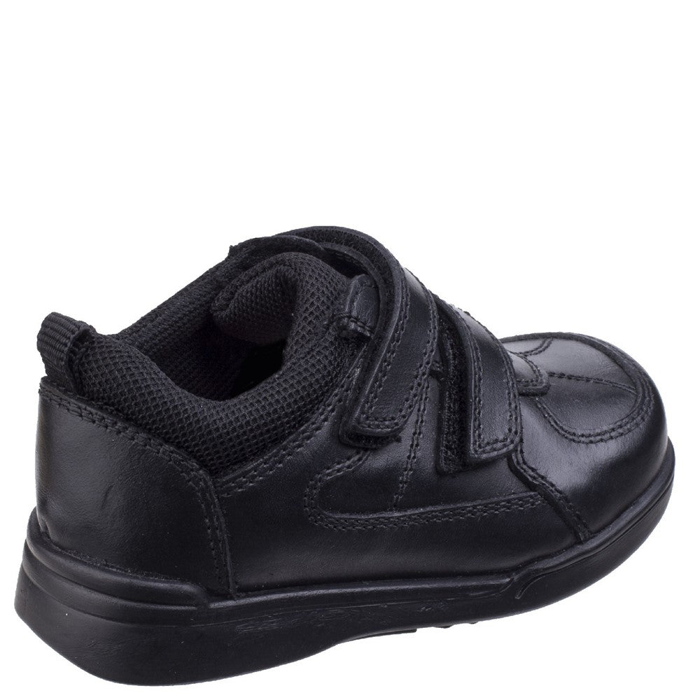 Boys BTS FLFR Black Hush Puppies Liam Infant School Shoe