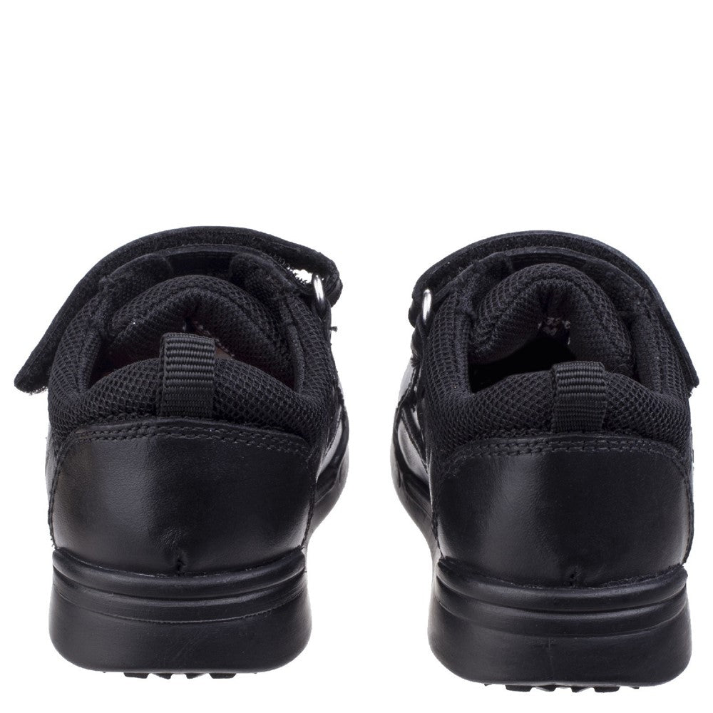 Boys BTS FLFR Black Hush Puppies Liam Infant School Shoe