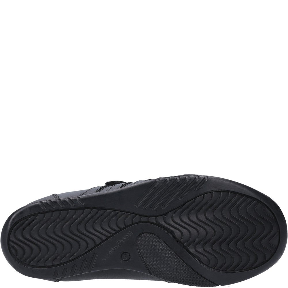 Boys BTS FLFR Black Hush Puppies Josh Junior School Shoe